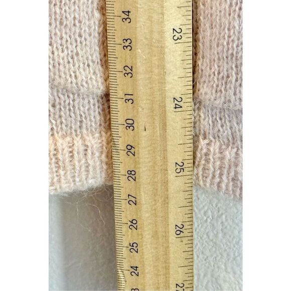 Boden Women's Light Pink Mixed Mohair Wool Blend Open Front Cardigan Sweater 10 - Picture 7 of 9